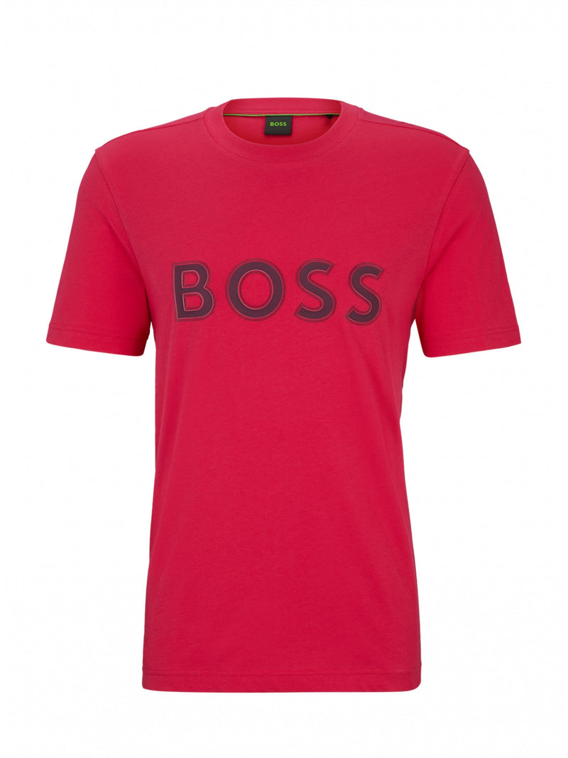 Camiseta Playera Hugo Boss Roja BOSS Camiseta De Algodón Elástico